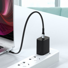 Dudao L10C USB-C – USB-C PD laidas 100W 5A 0,23m – juodas Dudao L10C USB-C – USB-C PD laidas 100W 5A 0,23m – juodas
