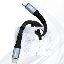Dudao L10C USB-C – USB-C PD laidas 100W 5A 0,23m – juodas Dudao L10C USB-C – USB-C PD laidas 100W 5A 0,23m – juodas