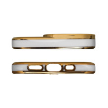 Madingas dėklo dangtelis, skirtas Xiaomi Redmi Note 11 Pro Gold Frame Gel Cover Baltas Madingas dėklo dangtelis, skirtas Xiaomi Redmi Note 11 Pro Gold Frame Gel Cover Baltas
