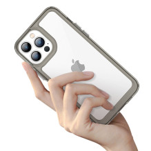 „Outer Space Case“ dėklas, skirtas „iPhone 12 Pro Max“ kietu dangteliu su raudonu gelio rėmeliu