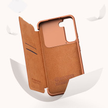 Nillkin Qin Leather Pro Case Dėklas, skirtas Samsung Galaxy S22+ (S22 Plus) Camera Protector Dėklas Dėklas Flip Case Rud Nillkin Qin Leather Pro Case Dėklas, skirtas Samsung Galaxy S22+ (S22 Plus) Camera Protector Dėklas Dėklas Flip Case Rud