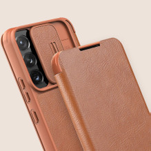 Nillkin Qin Leather Pro Case Case for Samsung Galaxy S22+ (S22 Plus) Camera Protector Holster Cover Flip Case Brown Nillkin Qin Leather Pro Case Case for Samsung Galaxy S22+ (S22 Plus) Camera Protector Holster Cover Flip Case Brown