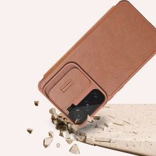Nillkin Qin Leather Pro Case Case for Samsung Galaxy S22+ (S22 Plus) Camera Protector Holster Cover Flip Case Brown Nillkin Qin Leather Pro Case Case for Samsung Galaxy S22+ (S22 Plus) Camera Protector Holster Cover Flip Case Brown