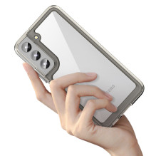 „Oper Space Case“ dėklas, skirtas „Samsung Galaxy S22 + (S22 Plus)“ kietu dangteliu su permatomu gelio rėmeliu