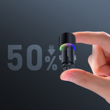 Joyroom automobilinis įkroviklis 2 x USB su apšvietimu 24W juodas (JR-CL10)