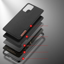 Dux Ducis Fino case cover, nylon material Samsung Galaxy A73 black Dux Ducis Fino case cover, nylon material Samsung Galaxy A73 black