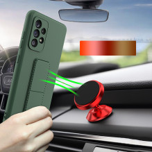 „Wozinsky Kickstand Case“ silikoninis dėklas su stovu, skirtas „Samsung Galaxy A73“, rožinis