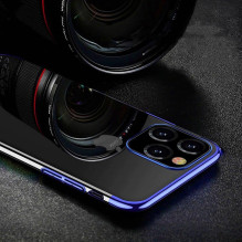 Clear Color Case Gel TPU galvanizavimo rėmo dangtelis, skirtas iPhone 13 Pro mėlynas Clear Color Case Gel TPU galvanizavimo rėmo dangtelis, skirtas iPhone 13 Pro mėlynas