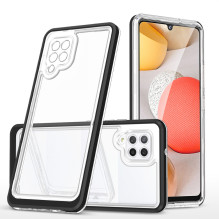Skaidrus 3in1 dėklas, skirtas Samsung Galaxy A42 5G Frame Gel Cover Black Skaidrus 3in1 dėklas, skirtas Samsung Galaxy A42 5G Frame Gel Cover Black