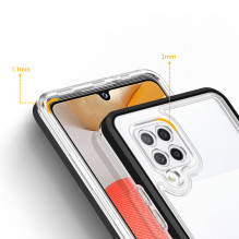 Skaidrus 3in1 dėklas, skirtas Samsung Galaxy A42 5G Frame Gel Cover Black Skaidrus 3in1 dėklas, skirtas Samsung Galaxy A42 5G Frame Gel Cover Black