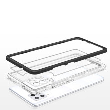 Skaidrus 3in1 dėklas, skirtas Samsung Galaxy A42 5G Frame Gel Cover Black Skaidrus 3in1 dėklas, skirtas Samsung Galaxy A42 5G Frame Gel Cover Black