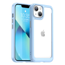 Outer Space Case iPhone 14 Plus kietas dangtelis su gelio rėmeliu mėlynu Outer Space Case iPhone 14 Plus kietas dangtelis su gelio rėmeliu mėlynu