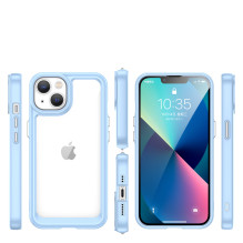 Outer Space Case iPhone 14 Plus kietas dangtelis su gelio rėmeliu mėlynu Outer Space Case iPhone 14 Plus kietas dangtelis su gelio rėmeliu mėlynu