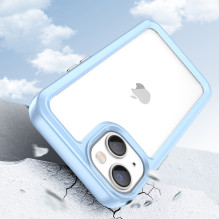 Outer Space Case iPhone 14 Plus kietas dangtelis su gelio rėmeliu mėlynu Outer Space Case iPhone 14 Plus kietas dangtelis su gelio rėmeliu mėlynu
