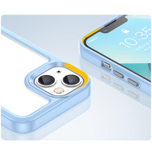 Outer Space Case iPhone 14 Plus hard cover with gel frame blue