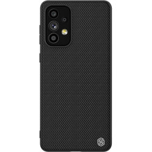 Nillkin Textured Case tvirtas sustiprintas dėklas su gelio rėmeliu ir nailonine nugara, skirta Samsung Galaxy A73 juodai Nillkin Textured Case tvirtas sustiprintas dėklas su gelio rėmeliu ir nailonine nugara, skirta Samsung Galaxy A73 juodai