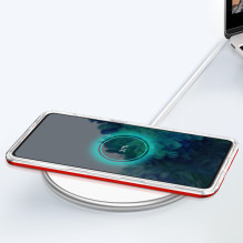 Skaidrus 3 viename dėklas, skirtas Samsung Galaxy S21 + 5G (S21 Plus 5G) rėmo gelio dangtelis raudonas Skaidrus 3 viename dėklas, skirtas Samsung Galaxy S21 + 5G (S21 Plus 5G) rėmo gelio dangtelis raudonas