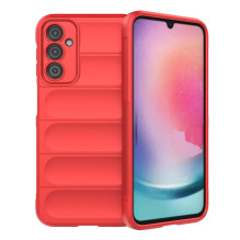 Magic Shield Case Samsung Galaxy A24 4G lankstus šarvuotas dangtelis raudonas Magic Shield Case Samsung Galaxy A24 4G lankstus šarvuotas dangtelis raudonas