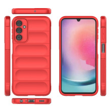 Magic Shield Case for Samsung Galaxy A24 4G flexible armored cover red Magic Shield Case for Samsung Galaxy A24 4G flexible armored cover red