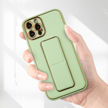 Naujas Kickstand Case dėklas, skirtas iPhone 12 Pro su stovu violetine spalva