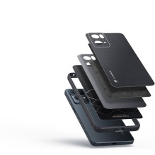 Dux Ducis Fino dėklo dangtelis padengtas nailono medžiaga Oppo Reno7 Pro 5G juodas Dux Ducis Fino dėklo dangtelis padengtas nailono medžiaga Oppo Reno7 Pro 5G juodas