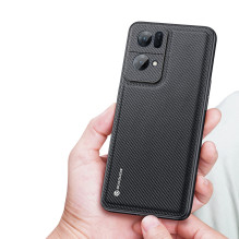 Dux Ducis Fino dėklo dangtelis padengtas nailono medžiaga Oppo Reno7 Pro 5G juodas Dux Ducis Fino dėklo dangtelis padengtas nailono medžiaga Oppo Reno7 Pro 5G juodas