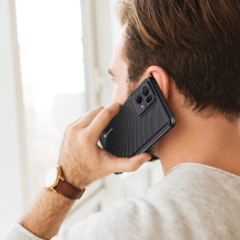 Dux Ducis Fino case cover covered with nylon material Oppo Reno7 Pro 5G black Dux Ducis Fino case cover covered with nylon material Oppo Reno7 Pro 5G black