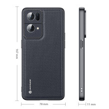 Dux Ducis Fino case cover covered with nylon material Oppo Reno7 Pro 5G black Dux Ducis Fino case cover covered with nylon material Oppo Reno7 Pro 5G black