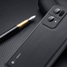Dux Ducis Fino case cover covered with nylon material Oppo Reno7 Pro 5G black Dux Ducis Fino case cover covered with nylon material Oppo Reno7 Pro 5G black
