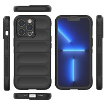 Magic Shield Case iPhone 13 Pro lankstus šarvuotas dangtelis juodas