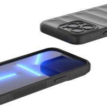 Magic Shield Case iPhone 13 Pro lankstus šarvuotas dangtelis juodas
