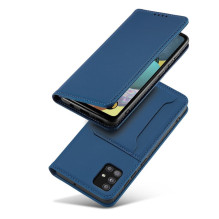 Magnetinės kortelės dėklas, skirtas Samsung Galaxy A12 5G maišelio piniginės kortelių laikikliui mėlynas Magnetinės kortelės dėklas, skirtas Samsung Galaxy A12 5G maišelio piniginės kortelių laikikliui mėlynas