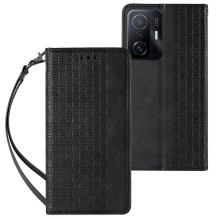 Magnetinio dirželio dėklas, skirtas „Xiaomi Redmi Note 11 Pro Pouch Wallet“ + juodas mini dirželis pakabukas