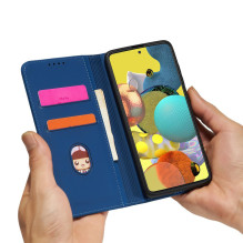 Magnetinės kortelės dėklas, skirtas Samsung Galaxy A12 5G maišelio piniginės kortelių laikikliui mėlynas Magnetinės kortelės dėklas, skirtas Samsung Galaxy A12 5G maišelio piniginės kortelių laikikliui mėlynas