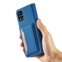 Magnetinės kortelės dėklas, skirtas Samsung Galaxy A12 5G maišelio piniginės kortelių laikikliui mėlynas Magnetinės kortelės dėklas, skirtas Samsung Galaxy A12 5G maišelio piniginės kortelių laikikliui mėlynas