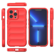 Magic Shield Case iPhone 13 Pro Max lankstus šarvuotas dangtelis raudonas