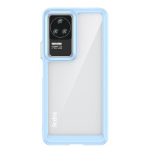 Outer Space Case for Xiaomi Poco F4 5G cover with a flexible frame blue