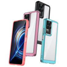 Outer Space Case Xiaomi Poco F4 5G dangtelis su lanksčiu rėmeliu mėlynos spalvos