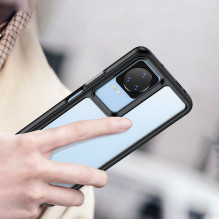Outer Space Case Xiaomi Poco F4 5G dangtelis su lanksčiu rėmeliu mėlynos spalvos