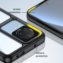 Outer Space Case for Xiaomi Poco F4 5G cover with a flexible frame blue