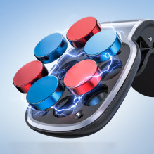 „Acefast D16“ magnetinis automobilio laikiklis su oro išleidimo anga – nereikia „MagSafe“ – pilkas