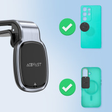 „Acefast D16“ magnetinis automobilio laikiklis su oro išleidimo anga – nereikia „MagSafe“ – pilkas