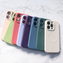 MagSafe suderinamas silikoninis dėklas, skirtas iPhone 15 Plus silikoniniam dėklui – juodas