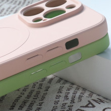 MagSafe suderinamas silikoninis dėklas, skirtas iPhone 15 Plus silikoniniam dėklui – juodas