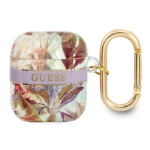 Guess GUA2HHFLU „AirPods“ dangtelis violetinės / violetinės spalvos gėlių dirželių kolekcija Guess GUA2HHFLU „AirPods“ dangtelis violetinės / violetinės spalvos gėlių dirželių kolekcija