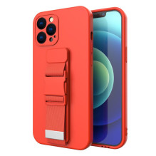 Virvės dėklas, silikoninis diržo dangtelis piniginės dirželis, skirtas Samsung Galaxy S22 + (S22 Plus) raudonas Virvės dėklas, silikoninis diržo dangtelis piniginės dirželis, skirtas Samsung Galaxy S22 + (S22 Plus) raudonas