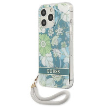 Guess GUHCP13LHFLSN iPhone 13 Pro / 13 6.1" green / green hardcase Flower Strap