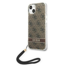 Guess GUOHCP14MH4STW iPhone 14 Plus 6.7 "brown / brown hardcase 4G Print Strap Guess GUOHCP14MH4STW iPhone 14 Plus 6.7 "brown / brown hardcase 4G Print Strap