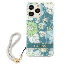 Guess GUHCP13LHFLSN iPhone 13 Pro / 13 6.1" green / green hardcase Flower Strap