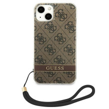 Guess GUOHCP14MH4STW iPhone 14 Plus 6,7 'rudos / rudos spalvos kieto dėklo 4G spausdinimo dirželis Guess GUOHCP14MH4STW iPhone 14 Plus 6,7 'rudos / rudos spalvos kieto dėklo 4G spausdinimo dirželis